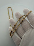 14K 8mm Handmade Solid Rope Chain