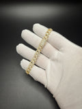 8mm Moissanite Cuban Bracelet, 4.9ctw D VVS1, GRA Certified, Gold Over 925 Silver, 8" (23.1g)