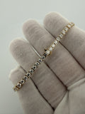 7" 14k Yellow Gold 7.2ctw E-F VS Lab Diamond Tennis Bracelet EGL Certified 3.5mm 8.68g