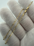 22" 14k Yellow Gold Paperclip 2mm 2.5g