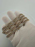 22 inch 6mm 13ctw VS/VVS lab diamond Cuban chain in gold over sterling silver, 42.5g, view 8 - Ott Family Jewelry
