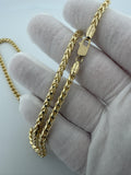 20" 14K Yellow Gold Franco 4mm 37.4g