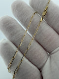 22" 14K Yellow Gold Paperclip 2mm 2.73g