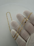 20" 14K Yellow Gold Figaro 2.5mm 4.3g