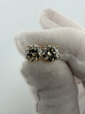 14k Yellow Gold 2ctw Champagne VS/VVS Lab Diamond Studs Screwback 1.1g