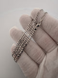 18 inch 3.5mm curb chain in 14K white gold, 5.43g, view 8 - Ott Family Jewelry