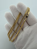 20" 14K Yellow Gold Foxtail Franco 3mm 9.11g
