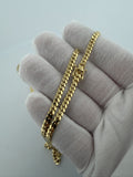 24" 14k Yellow Gold Cuban 4mm 29.82g