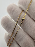 20" 14k Yellow Gold Curb 1.5mm 2.35g