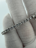 8" Silver 5ctw VS/VVS Lab Diamond Tennis Bracelet 3mm 12.0g