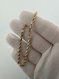 7.5" 14K Yellow Gold Rope 3.5mm 8.6g