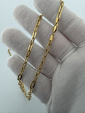 22" 14k Yellow Gold Paperclip 4mm 5.93g