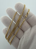 20" 14k Yellow Gold Franco 2.2mm 15.12g