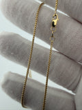 20" 14k Yellow Gold Franco 1mm 3.6g