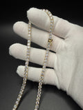 18" 4mm gold over silver moissanite tennis chain, 32.71ctw D VVS1, 25.4g – Ott Family Jewelry (7)