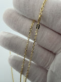 24 inch 2.5mm heavy fancy anchor chain in 14K yellow gold, 5.9g, view 8 - Ott Family Jewelry