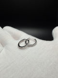 15mm Silver .5ctw VS/VVS Lab Diamond Huggies 1.8g