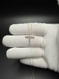 18" 14k Yellow Gold Chain & 1" 1ctw VS/VVS Lab Diamond Cross 1.5g