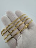20" 10K Yellow Gold Cuban Chain 3mm 12.13g