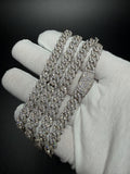 22 inch 8mm 16.5ctw VS/VVS lab diamond Cuban chain in sterling silver, 48.5g, view 8 - Ott Family Jewelry