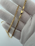 20" 14K Yellow Gold Rounded Box 3mm 9.1g