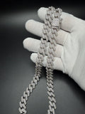 22" 12mm silver moissanite Cuban chain, 28.83ctw D VVS1, 118.7g – Ott Family Jewelry (8)