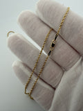 22" 14K Yellow Gold Rope 1.5mm 4.8g