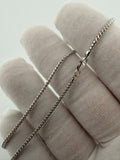 20" 14k White Gold Franco 2mm 7.42g