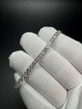 7" 14K White Gold 7.10ctw E-F VS Lab Diamond Tennis EGL Certified – 3.5mm – 8.97g