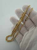 22" 14K Yellow Gold Byzantine 2mm 7.23g