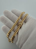 10K yellow gold 6mm handmade Miami Cuban link chain with box lock clasp