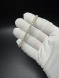 7" 4mm gold over silver moissanite tennis bracelet, 12.33ctw D VVS1, 12.4g – Ott Family Jewelry (8)