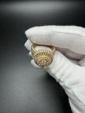 Size 10 10k Yellow Gold 4ctw Natural Diamond Cluster Ring 8.25g