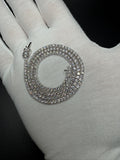 17" 14K White Gold 10.04ctw E-F VS Lab Diamond Tennis EGL Certified – 2.7mm – 14.72g