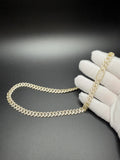 8mm Moissanite Cuban Chain, 12.6ctw D VVS1, GRA Certified, Gold Over 925 Silver, 20" (59.1g)