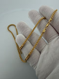 20" 14K Yellow Gold Foxtail Franco 3mm 9.73g