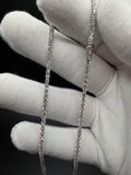 20" 14k White Gold 10.5ctw VS/VVS Lab Diamond Tennis Chain 2.3mm 15.4g