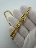 22 inch 5mm semi-solid Cuban link chain in 14K yellow gold, 18.03g, view 8 - Ott Family Jewelry