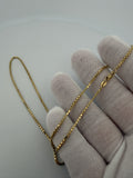 18" 14K Yellow Gold Box Chain 1.5mm 6.65g