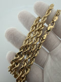 10K 6mm Handmade Solid Rope Chain