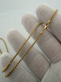 16" 14K Yellow Gold Rounded Box 2mm 3.04g