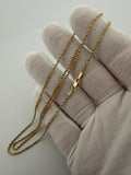 22" 14K Yellow Gold Rope 1.5mm 4.7g