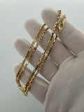 20" 14K Yellow Gold Fancy Rounded Box Link 3.3mm 9.17g