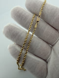16" 10K Yellow Gold Rope Chain 2.5mm 6.8g