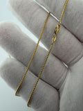 22" 14K Yellow Gold Franco 1.3mm 3.96g