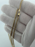 24" 14k Yellow Gold Franco 2.2mm 18.22g