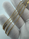 24" 10k Yellow Gold Franco 1mm 4.3g