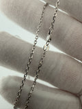 24" 14k White Gold Herme$ 2mm 5.15g