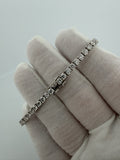 7" Silver 8ctw VS/VVS Lab Diamond Tennis Bracelet 4mm 11.8g