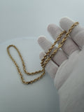 14K 7mm Handmade Solid Rope Chain